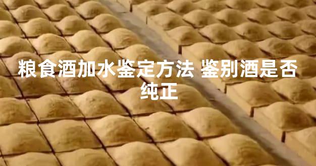 粮食酒加水鉴定方法 鉴别酒是否纯正